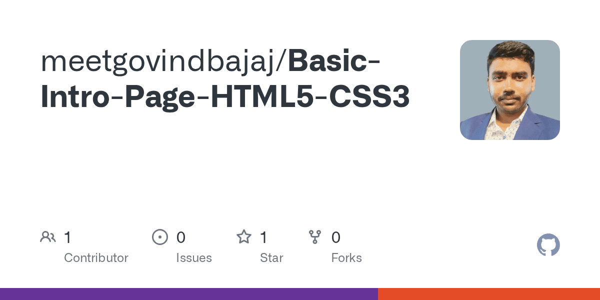 Intro Page (HTML5 & CSS3)