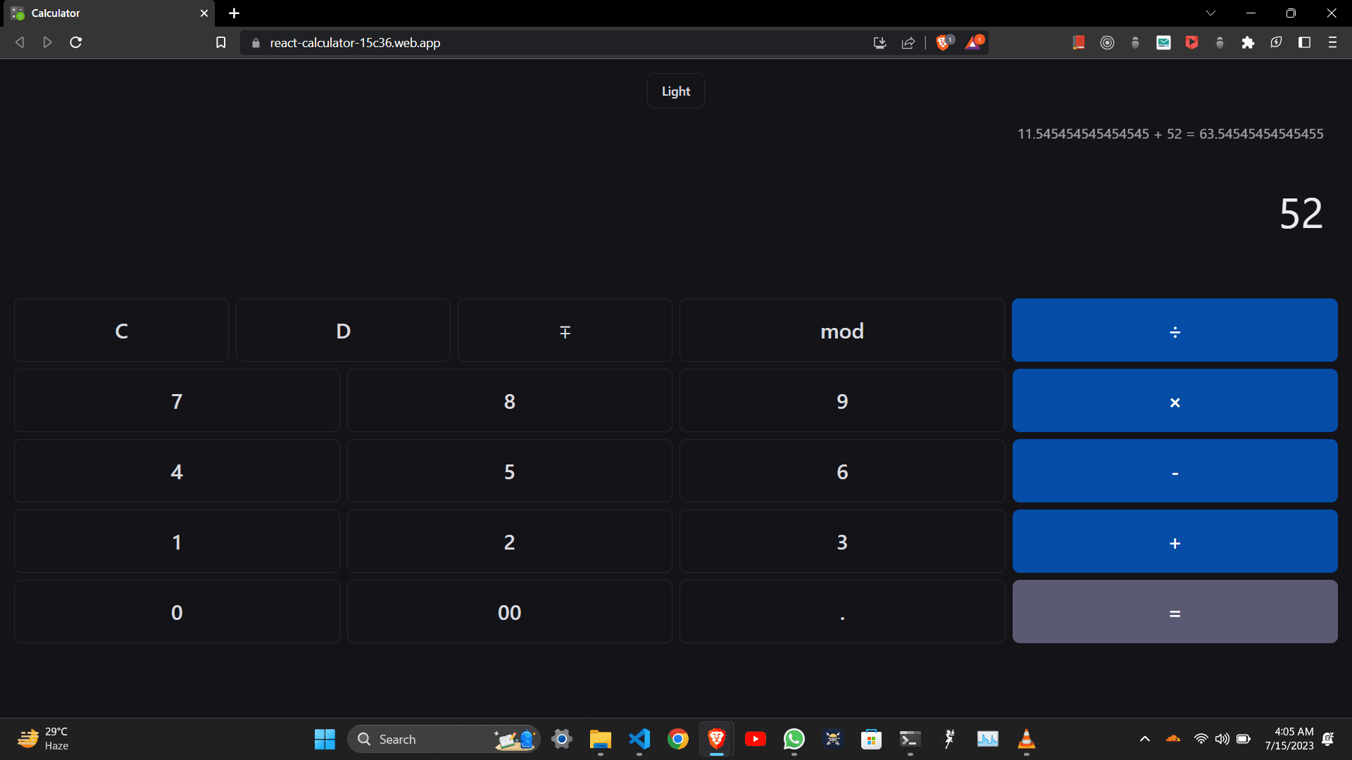 React Calculator