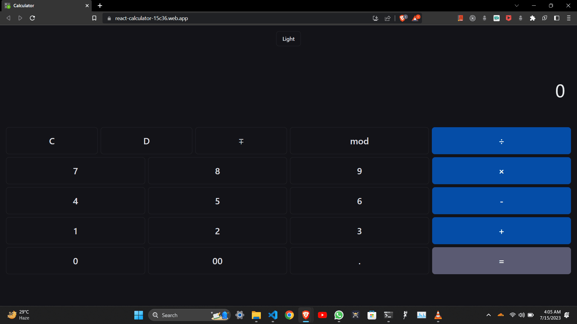 React Calculator 3